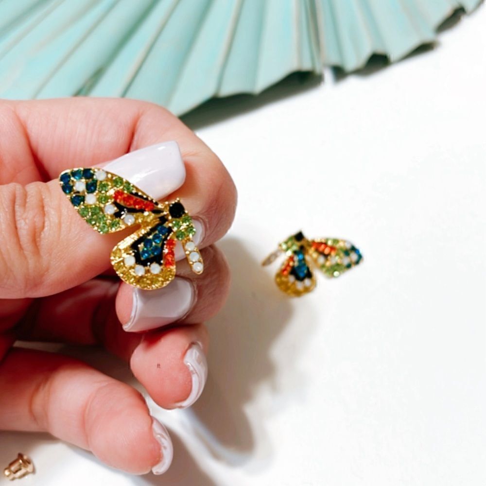 Diamond butterfly earrings S54